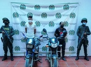 Capturamos a dos hombres por receptación, falsedad marcaria y recuperación de dos motocicletas en Corinto (Cauca)