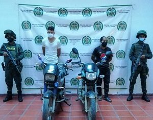 Capturamos a dos hombres por receptación, falsedad marcaria y recuperación de dos motocicletas en Corinto (Cauca)