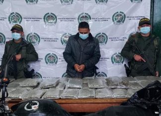 Un cargamento de marihuana fue incautado en Jambaló (Cauca).